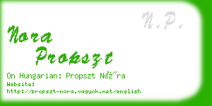 nora propszt business card